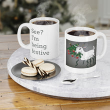 Load image into Gallery viewer, Spider Goat Festive Ceramic Mug (11oz\15oz\20oz)