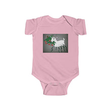 Load image into Gallery viewer, Infant Fine Jersey Bodysuit - with child-friendly Spider Goat!
