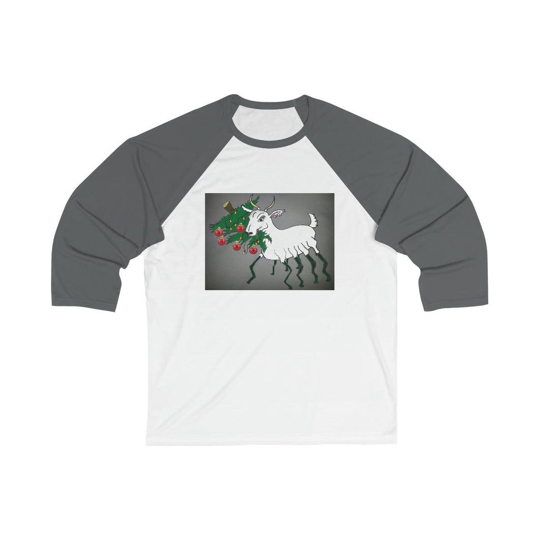 Unisex 3\4 Sleeve Baseball Tee - Spider Goat