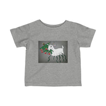 Load image into Gallery viewer, Infant Fine Jersey Tee with child-friendly Spider Goat
