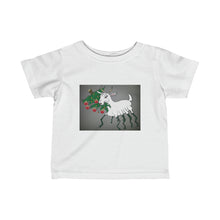 Load image into Gallery viewer, Infant Fine Jersey Tee with child-friendly Spider Goat
